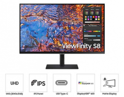 Màn hình máy tính Samsung ViewFinity S8 LS32B800PXEXXV (32 inch/ 4K/ IPS/ 60Hz/ HDMI, DisplayPort , USB C )