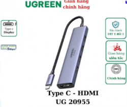 Bộ chuyển Type C to HDMI + 4 cổng USB 3.0 Ugreen 20955
