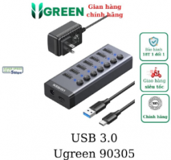 Bộ HUB chia 7 cổng USB 3.0 có công tắc Ugreen 90305
