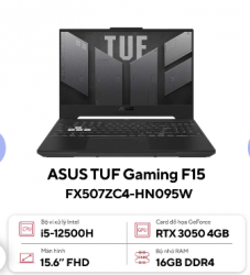 Laptop Asus TUF Gaming F15 FX507ZC4-HN095W (Intel Core i5-12500H | 16GB | 512GB | 15.6 inch FHD | RTX 3050 | Win 11 | Xám)