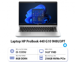 Laptop HP ProBook 440 G10 9H8U3PT (I5 1335U/8GB RAM/256GB SSD/14 FHD/WIN11/BẠC)