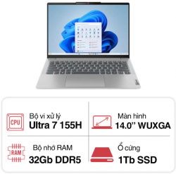 Laptop Lenovo IdeaPad Slim 5 14IMH9 83DA0020VN (Intel Core Ultra 7 155H | 1TB | 32GB | Intel Arc | 14 inch WUXGA | Win 11 | Xám)