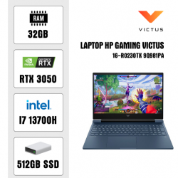 Laptop HP Gaming Victus 16-r0230TX 9Q981PA (I7 13700H/ 32GB/ 512GB SSD/ RTX 3050 6Gb/ 16.1 inch FHD/ Win11/ Blue)