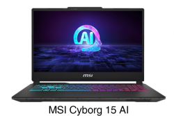 Laptop MSI Cyborg 15 AI A1VEK 053VN (Intel Core Ultra 7 155H | 16GB | 512GB | RTX 4050 GDDR6 | 15.6 inch FHD | Windows 11 Home | Black)