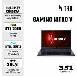 Laptop Acer Gaming Nitro V ANV15-51-58AN NH.QNASV.001 (Intel Core i5-13420H |RTX 2050 4GB GDDR6 | 8GB | 512GB | 15.6 inch FHD | Win 11 | Obsidian Black)