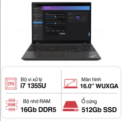 Laptop Lenovo ThinkPad T16 Gen 2 21HH003TVN (Intel Core i7-1355U | 16GB | 512GB | 16 inch WUXGA | Win 11 Pro | Đen)