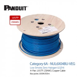 Cáp mạng cat6A Panduit NUL6X04BU-VEG U/UTP LSZH 305m màu xanh