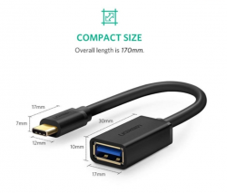 Cáp OTG USB TYPE-C USB 3.0 Cao Cấp Ugreen 30701