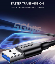 Cáp USB 3.0 to USB Type-C dài 1,5m chính hãng Ugreen 20883 cao cấp