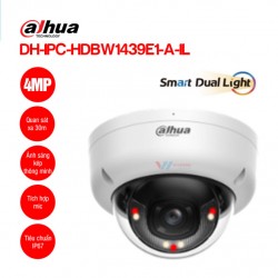 Camera IP Dome 4MP DAHUA DH-IPC-HDBW1439E1-A-IL
