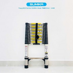 Thang rút inox SUMIKA T440, đai đen, chiều cao 4.4m