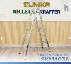 Thang nhôm chữ A rút lồng SUMIKA SKM403A, chữ A cao nhất 1.7m