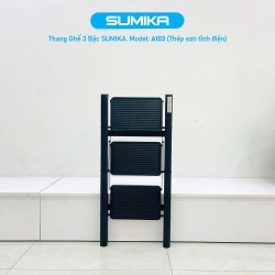 Thang ghế 3 bậc Sumika  A103 (Black), chiều cao 68cm