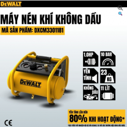 Máy nén khí DEWALT USA Model DXCM3301181 - 11 Lít siêu êm