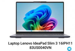 Laptop Lenovo IdeaPad Slim 3 16IPH11 83US0040VN (Intel Core Ultra 5 322 | 16GB | 512GB | Intel Graphics | 16 inch WUXGA IPS | Win 11 | Xám)