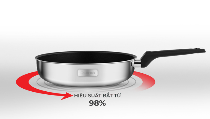 Chảo inox 2 lớp cao cấp đáy liền Tri-max XP EL-3758 size 26cm