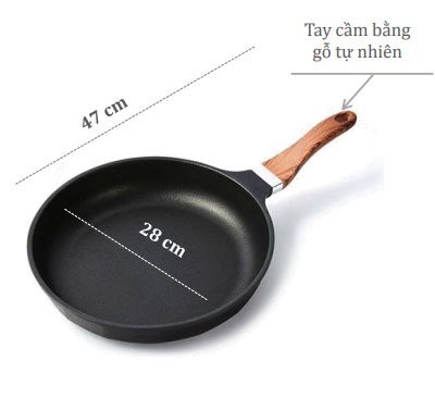 Chảo chống dính cao cấp Chefria size 28 CNFP-28IH