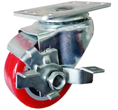 Combo 2 bánh xe đẩy PU xoay có phanh Kyung Chang 2030S/A1PVCTB (100kg)