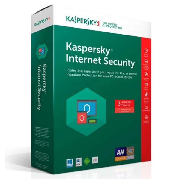 Phần mềm diệt virus Kaspersky Internet Security KIS 3 User – (có đĩa + vỏ hộp) bản 2020