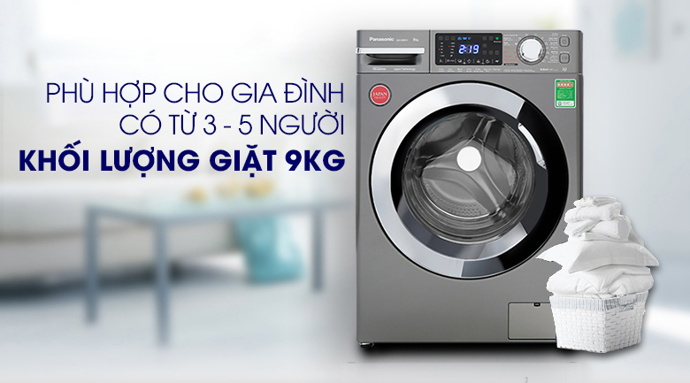 Máy giặt Panasonic Inverter 9 Kg NA-V90FX1LVT 