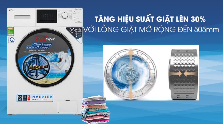 Máy giặt TCL Inverter 10 Kg TWF100-M14303DA03 
