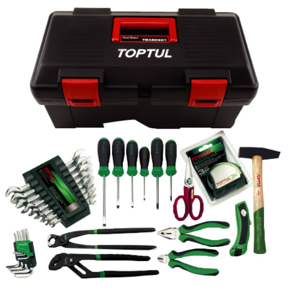 Hộp đựng dụng cụ xách tay 3 ngăn bao gồm 31 chi tiết