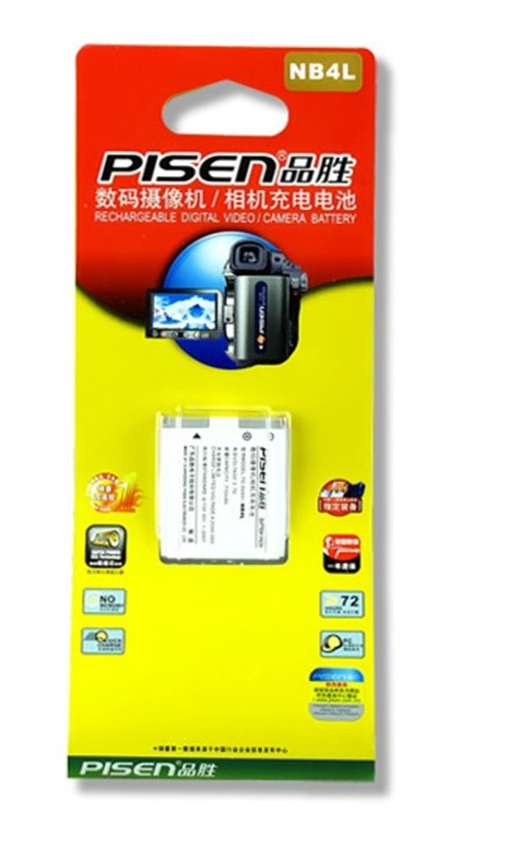 Pin Pisen NB-4L Cho Canon IXY 31S/IXUS 310 HS/ELPH 500HS, Canon IXUS 220HS/ IXY 410/ ELPH 300HS