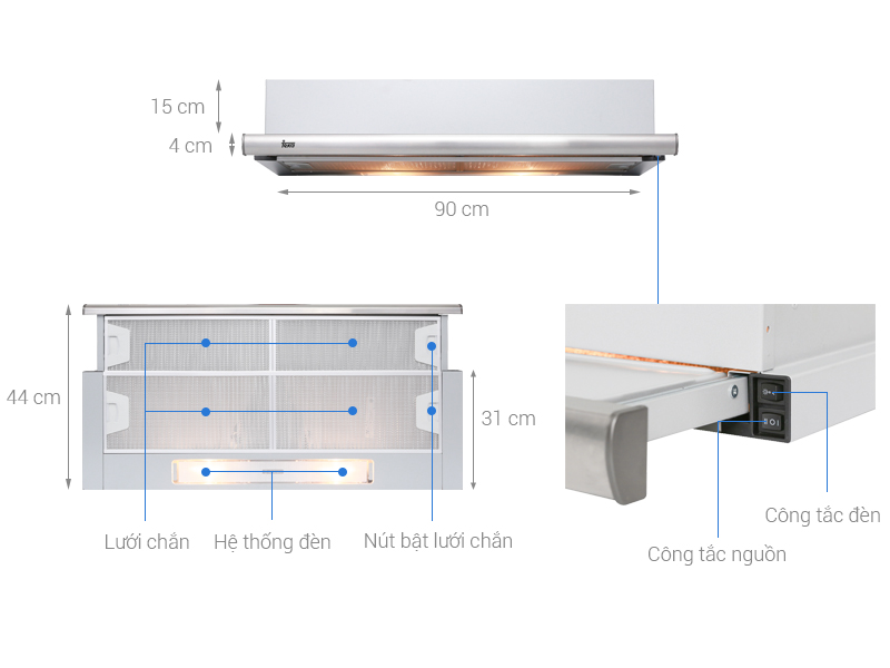 Máy hút mùi âm tủ Teka TL 9310 