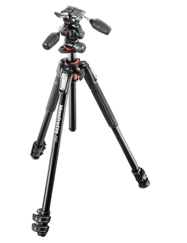 Chân Máy Ảnh Manfrotto 190 ALU 3-S Kit 3W Head (MK190XPRO3-3W)