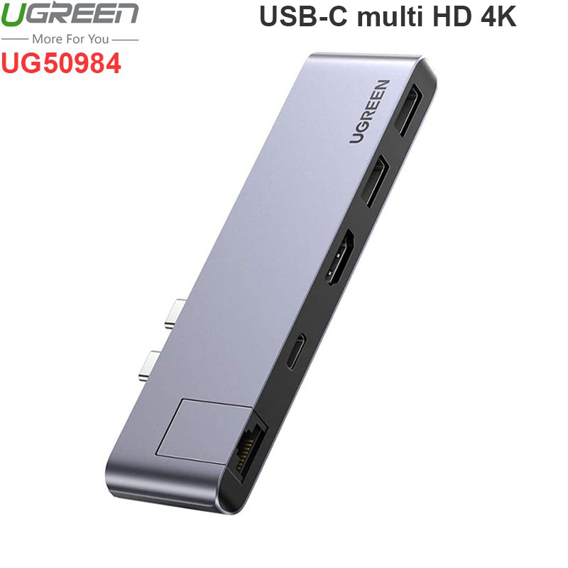 Bộ kết nối 5 trong 1 cho Macbook Pro - USB type-C sang HD USB HUB LAN USB-C power 100W
