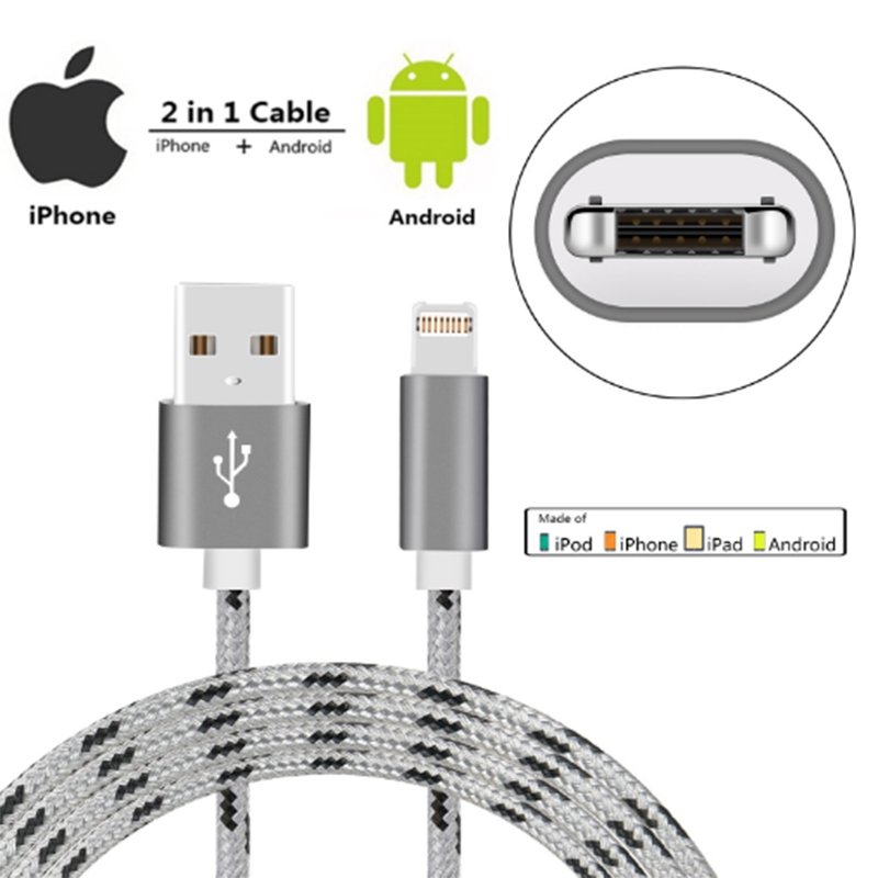 CÁP USB RA LIGHTNING VÀ MICRO USB - DÂY SẠC CHO IPHONE/IPAD/IPOD/SMARTPHONE ANDROID, CÁP USB PHỤ KIỆN ĐIỆN TỬ