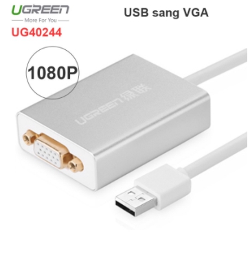 USB 2.0 TO VGA UGREEN 40244 HỖ TRỢ HD1080P