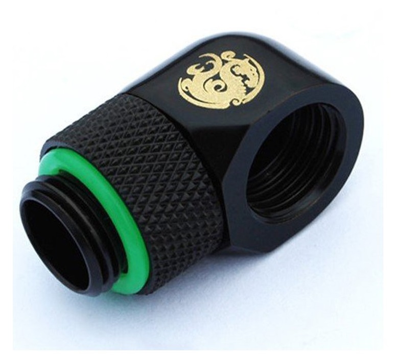 Fitting Bitspower Adapter 90* Male - Female Rotary Matt Black