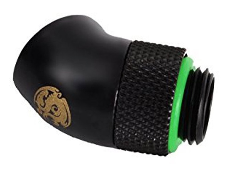 Fitting Bitspower Adapter 45* Male - Female Rotary Matt Black