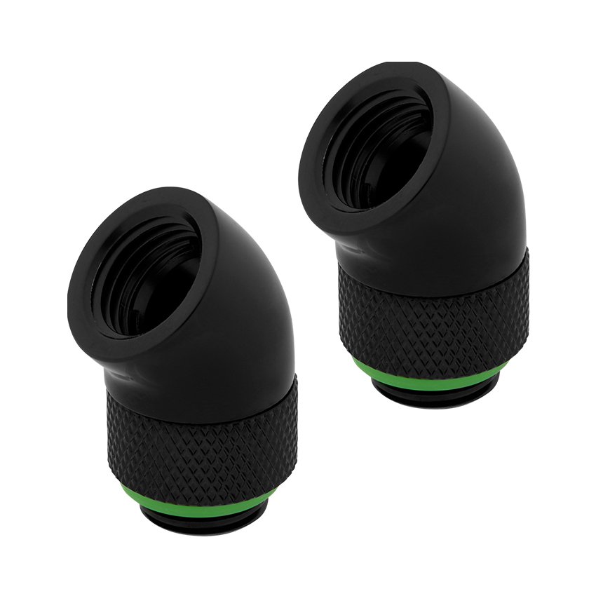 Corsair Hydro X Series Adapter 2-pack (45° Angled rotary; black) (CX-9055002-WW )