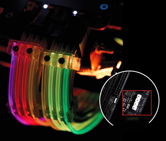 Dây Nguồn bọc lưới LIAN LI Strimer RGB 2x8 PIN (Không kèm điều khiển)