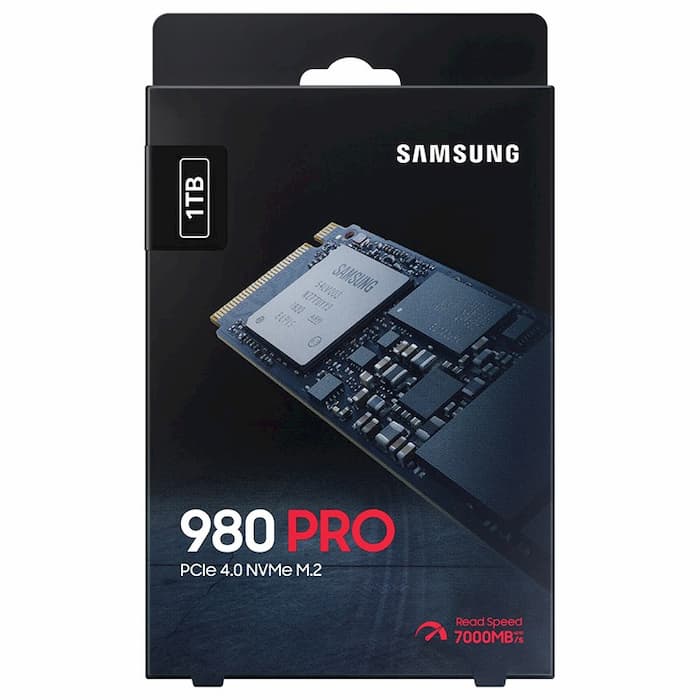Ổ SSD Samsung 980 Pro 1Tb PCIe Gen4x4 NVMe M2.2280 MZ-V8P1T0BW (đọc: 7000MB/s /ghi: 5000MB/s)
