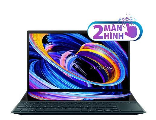 Laptop Asus ZenBook Duo 14 UX482EA-KA268T (Core™ i7-1165G7 | 16GB | 1TB SSD | Intel Iris Xe | 14.0 inch FHD | Win 10 | Xanh)