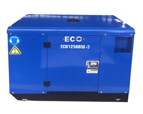 Máy phát điện chạy dầu ECOs ECD12500SE-3 có vỏ chống ồn