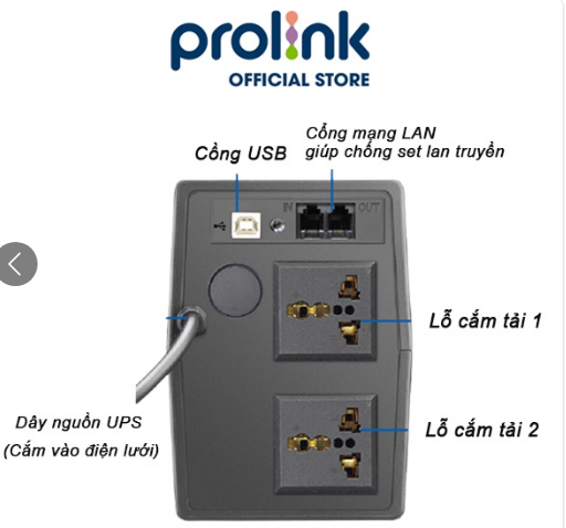 Bộ lưu điện UPS Prolink PRO851SFCU (850VA/400W)