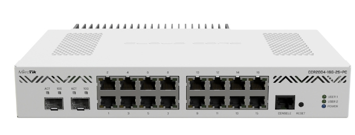 Thiết bị cân bằng tải Router MikroTik CCR2004-16G-2S+PC,  chịu tải 1000 user
