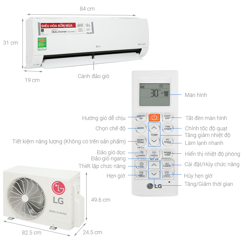 Điều hòa 2 chiều LG Inverter 9200 BTU B10END1