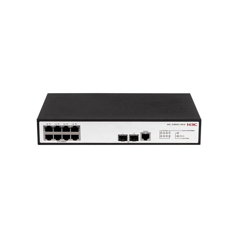 8-Port Gigabit  Ethernet + 2-Port 1000Base-X SFP Managed Switch H3C LS-1850V2-10P-EI-GL