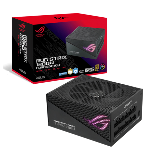 Nguồn máy tính Asus ROG Strix 1200W Gold Aura Edition (80 Plus Gold/ Full-Modular/ ATX/ LED ARGB/ Đen)