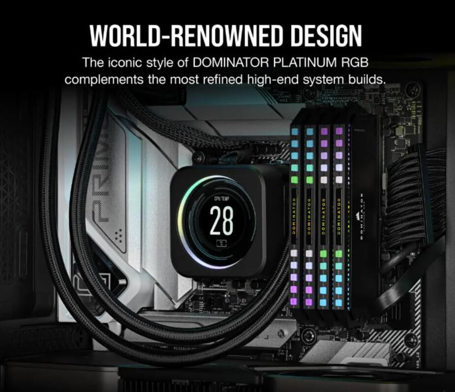RAM Corsair DOMINATOR PLATINUM RGB 32GB (2x16GB) DDR5 6000MHz Black C36 (CMT32GX5M2X6000C36)
