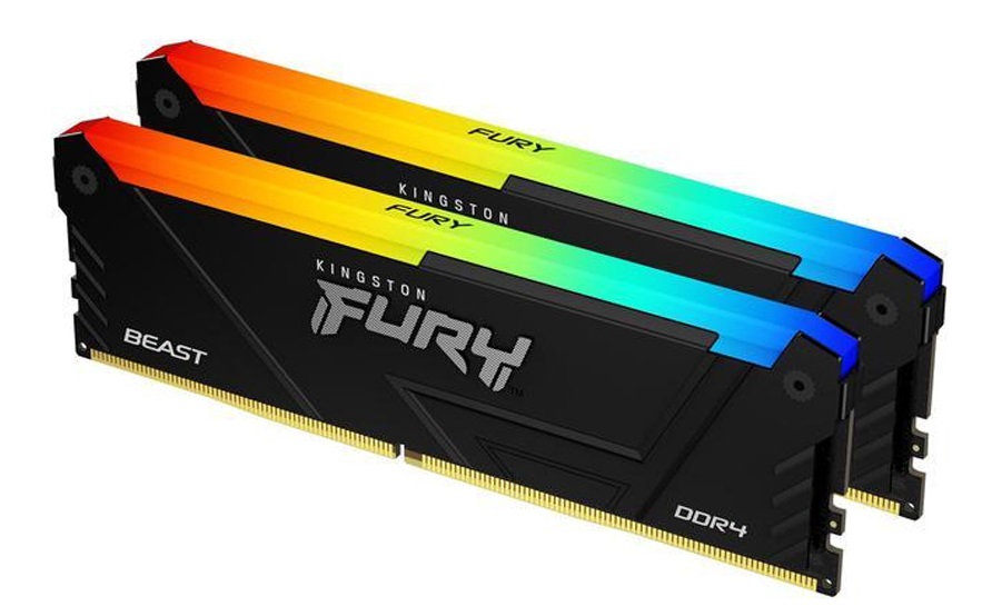 RAM Kingston FURY Beast RGB 16GB (2x8GB) DDR4 3200MHz (KF432C16BB2AK2/16)