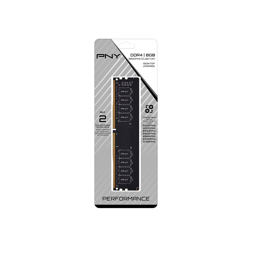 Ram PC PNY 8GB DDR4 bus 3200 (MD8GSD43200-TB)