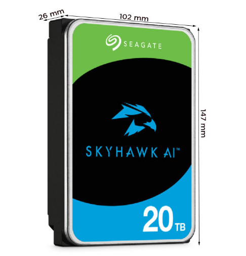 Ổ cứng Seagate Skyhawk AI 20TB 3.5'' ST20000VE003 (Chuyên dụng cho Camera)