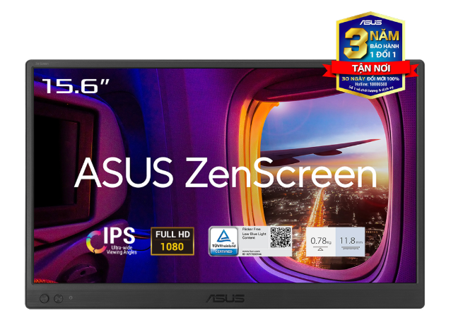 Màn Hình Di Động ASUS ZenScreen MB169CK (15.6 inch - IPS - FHD - 60Hz - 5ms - USB Type-C - Chân đế 360°)