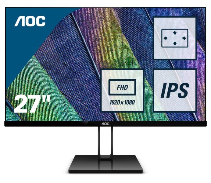 Màn hình AOC 24V2Q (23.8 inch/LED/IPS/75Hz/250cd/m²/DP+HDMI/5ms)